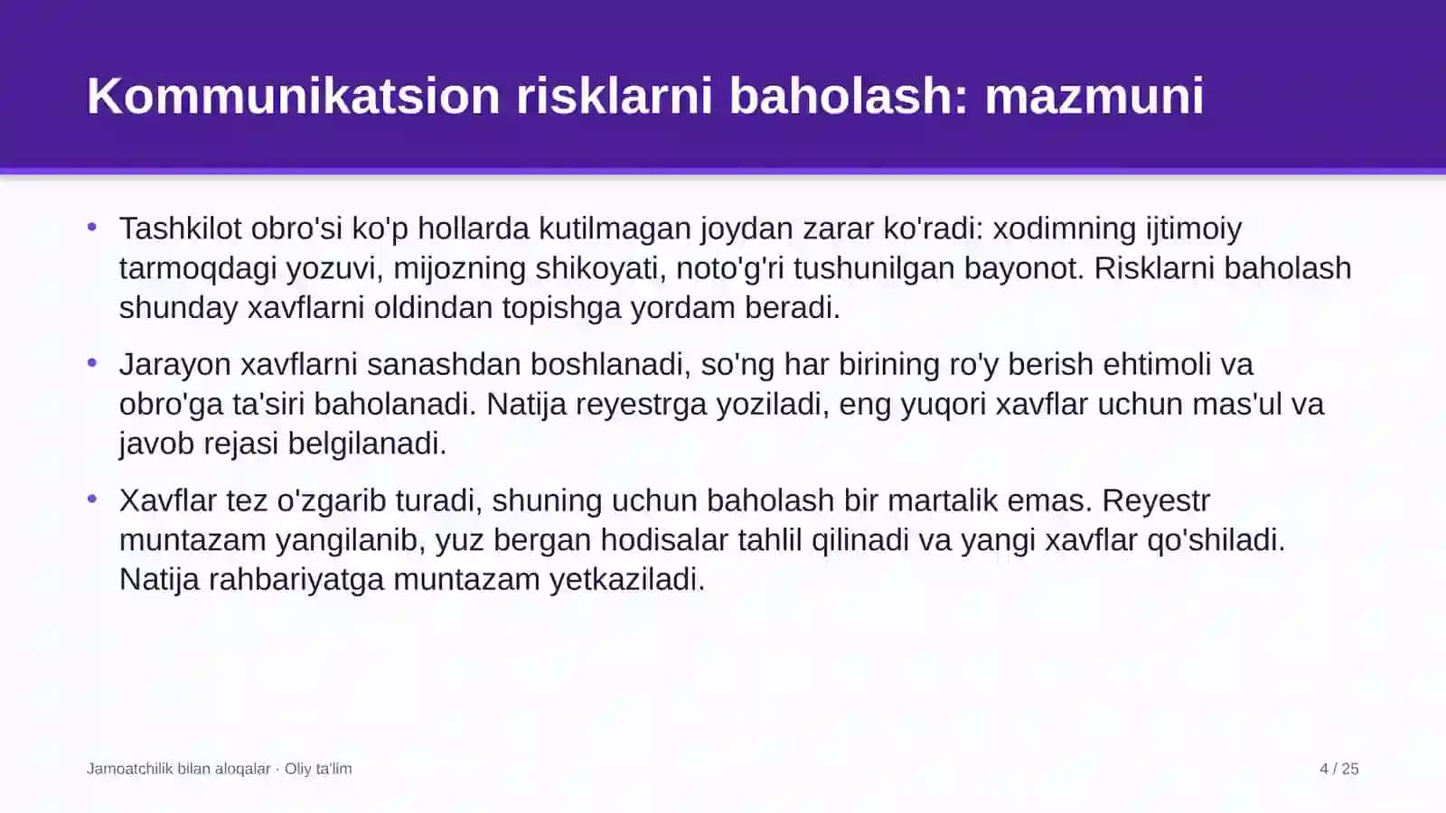 Yaylov chorvachiligida kommunikatsion risklarni baholash 4