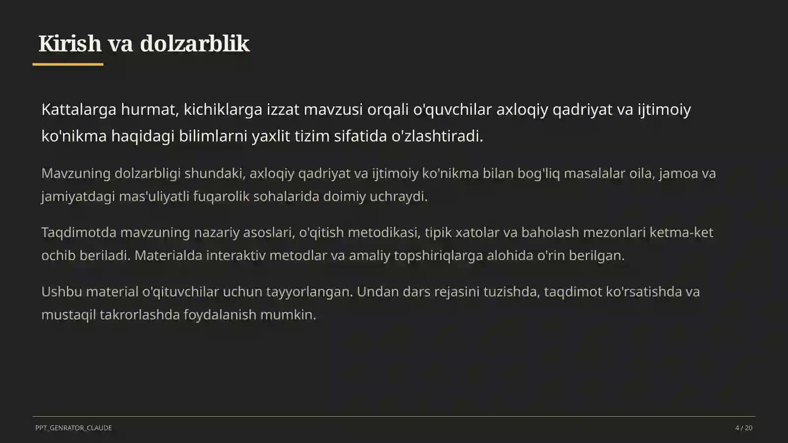Kattalarga hurmat, kichiklarga izzat (2-sinf) 4