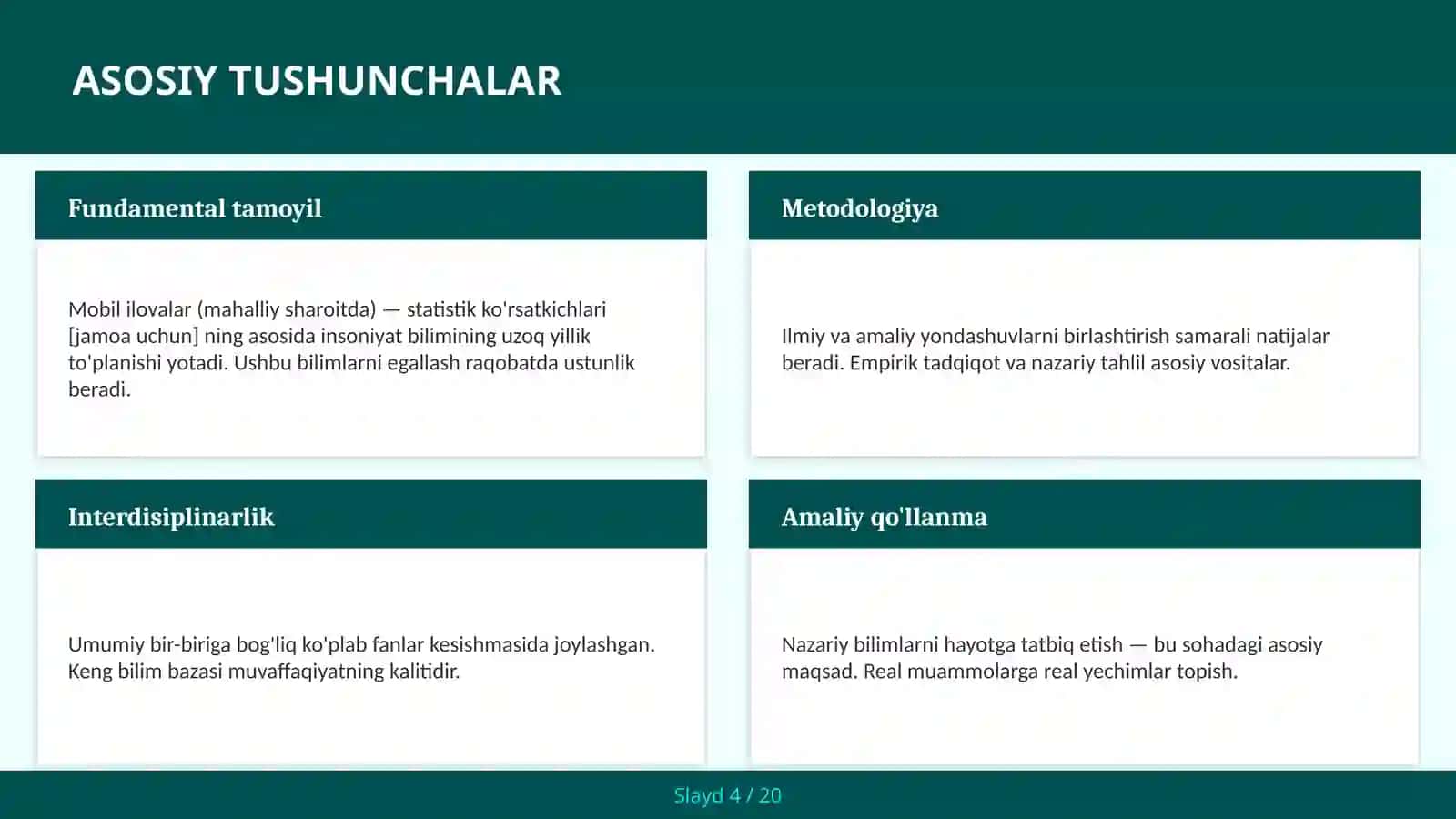 MOBIL ILOVALAR (MAHALLIY SHAROITDA) — STATISTIK KO'RSATKICHLARI [JAMOA UCHUN] 4