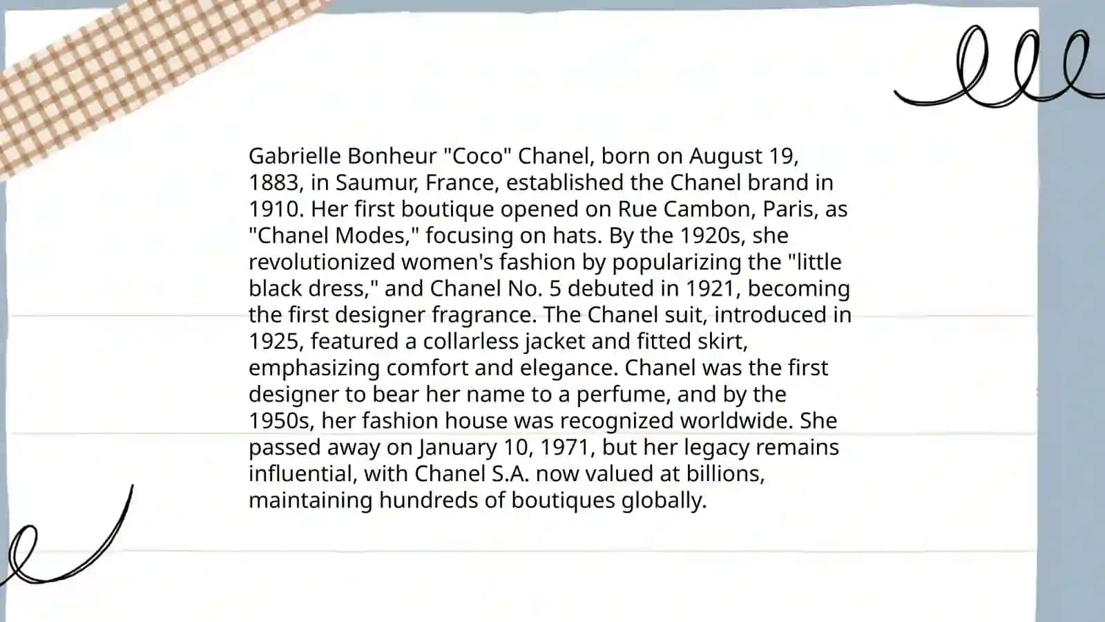 Presentation about Chanel Brend 4