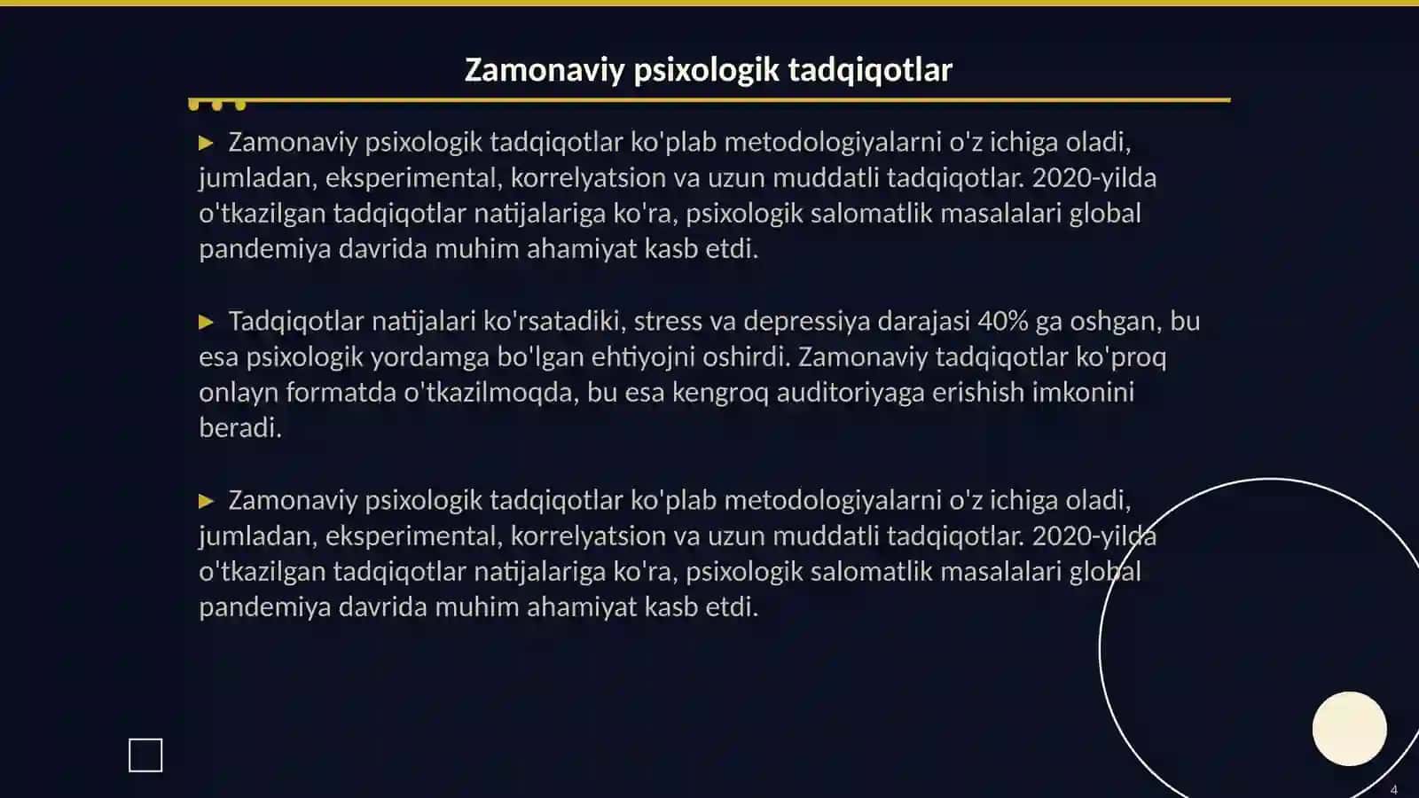 Zamonaviy psixologiya va tadqiqot metodlari 4