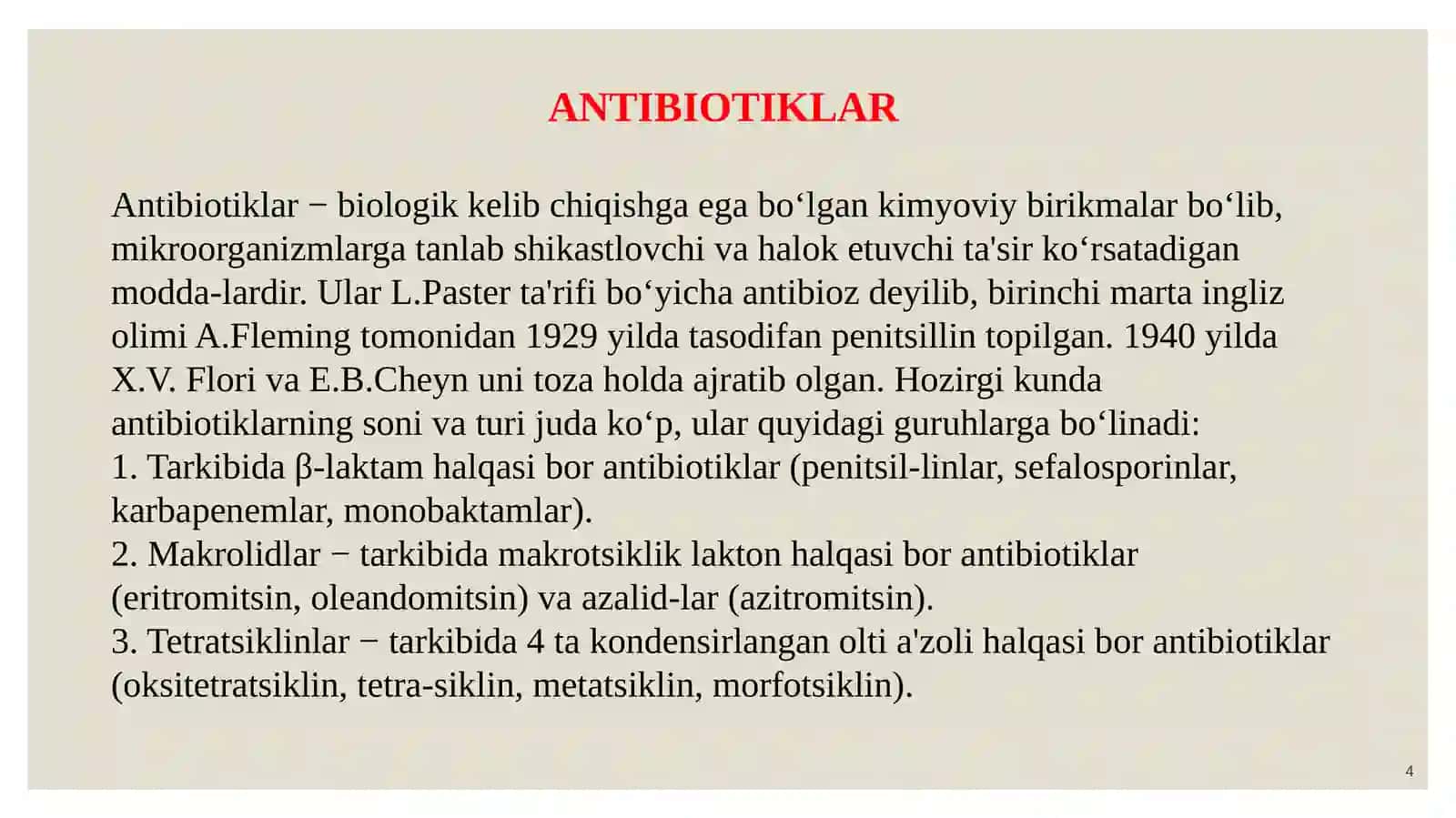 Antibiotiklar 4