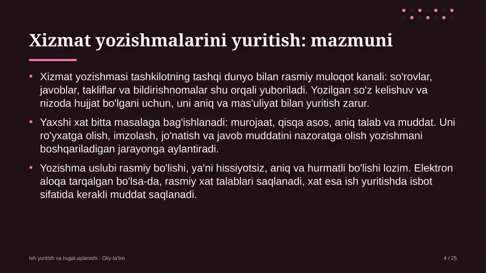 baliqchilik xo'jaliklarida xizmat yozishmalarini yuritish 2675 4