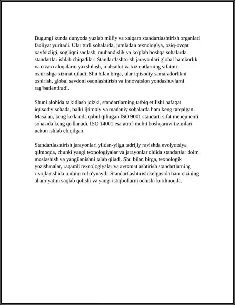 STANDARTLAR VA ULARNING XALQ XO‘JALIGIDAGI AXAMIYATI 4
