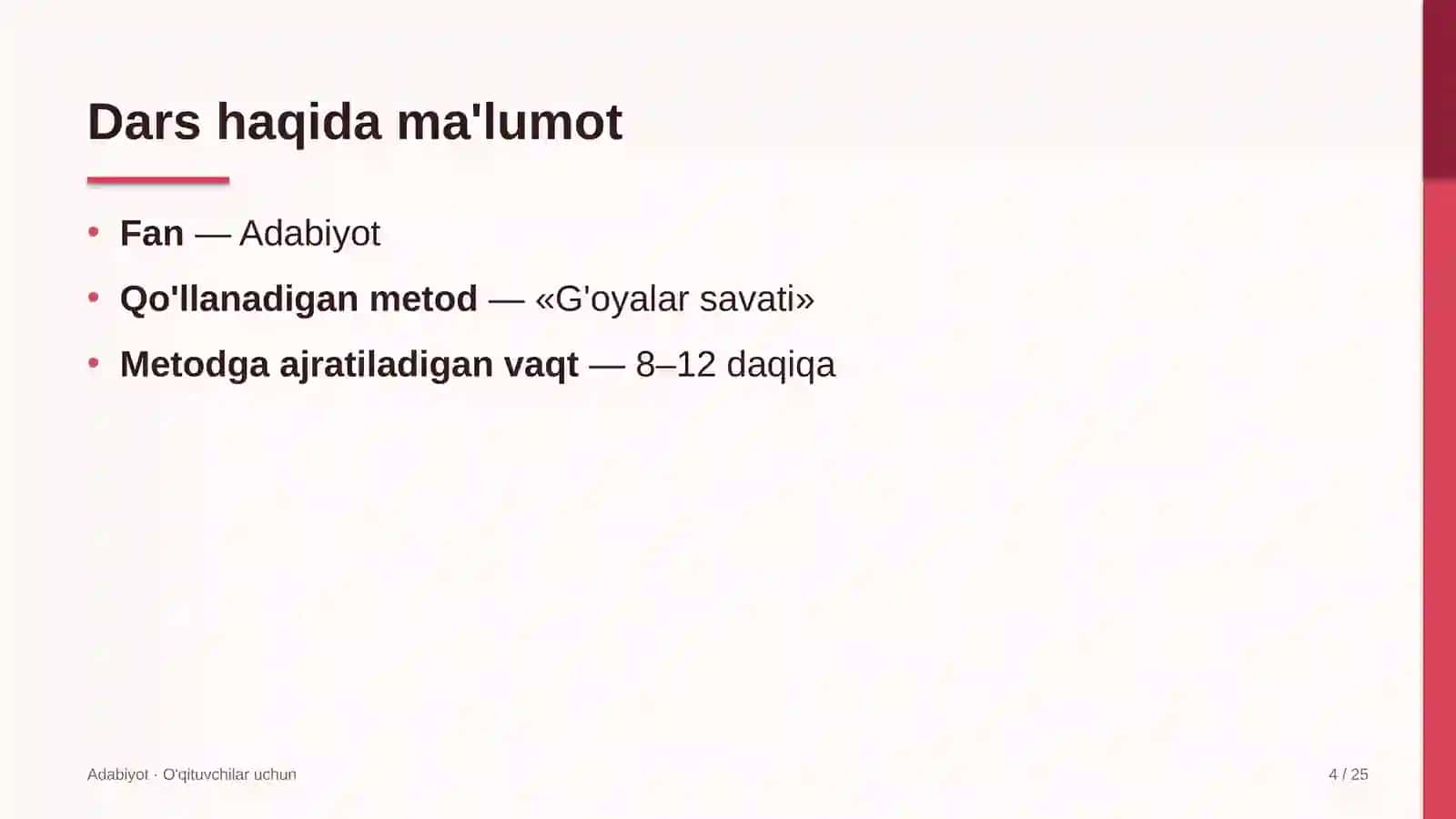 adabiyot darslarida g'oyalar savati metodidan foydalanish 4737 4
