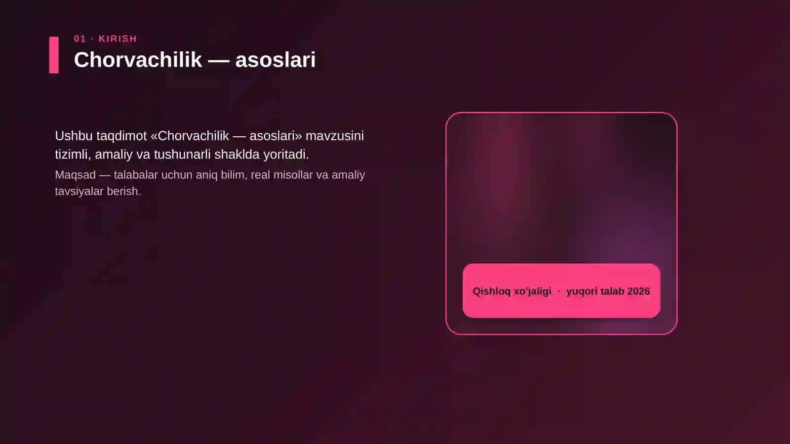 Chorvachilik — asoslari 4