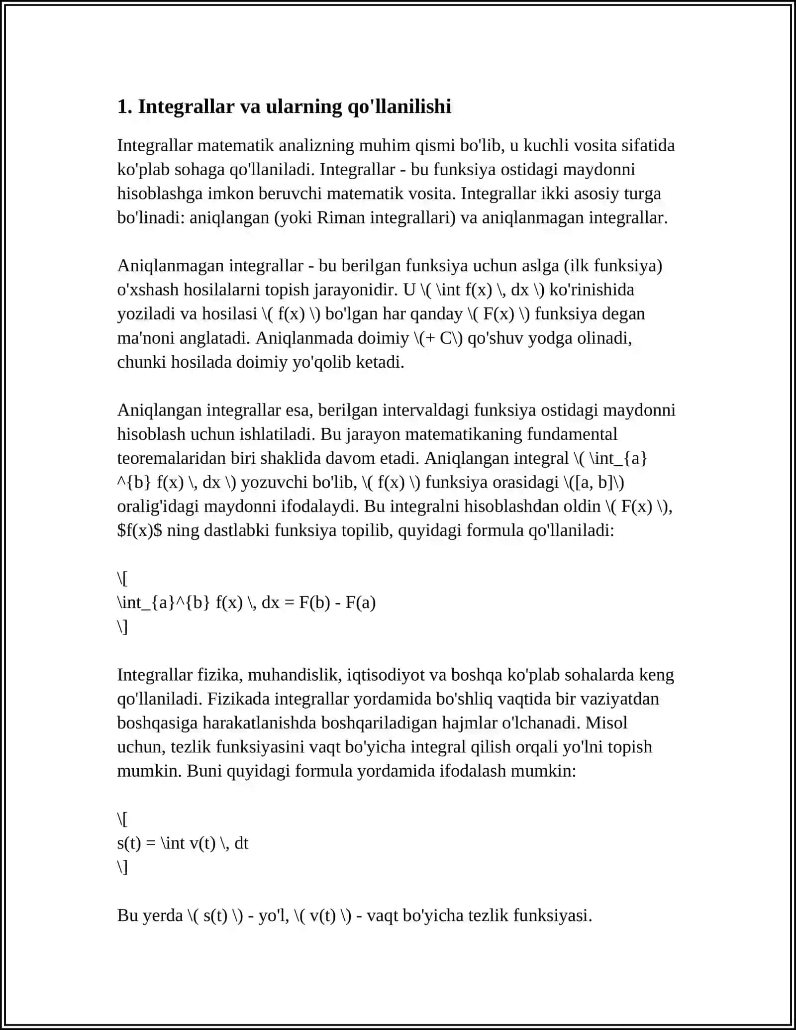 INTEGRALSXEMALARDA MANTIQIY FUNKSIYALARNI IFODALASH 4