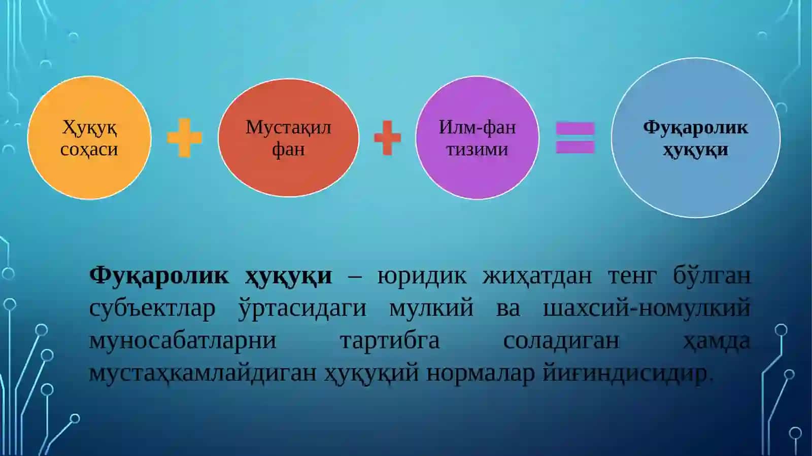 Фуқаролик ҳуқуқи фанига кириш 4