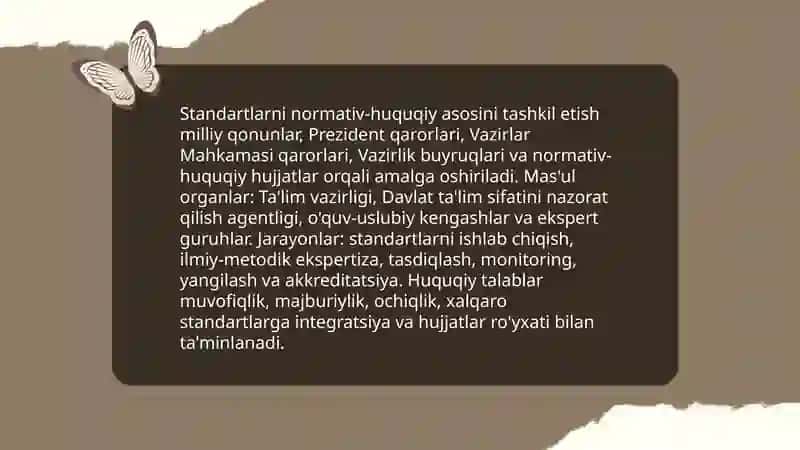 Texnalogiya taʼlimi davlat taʼlim standartlarini tashkil qilish 4