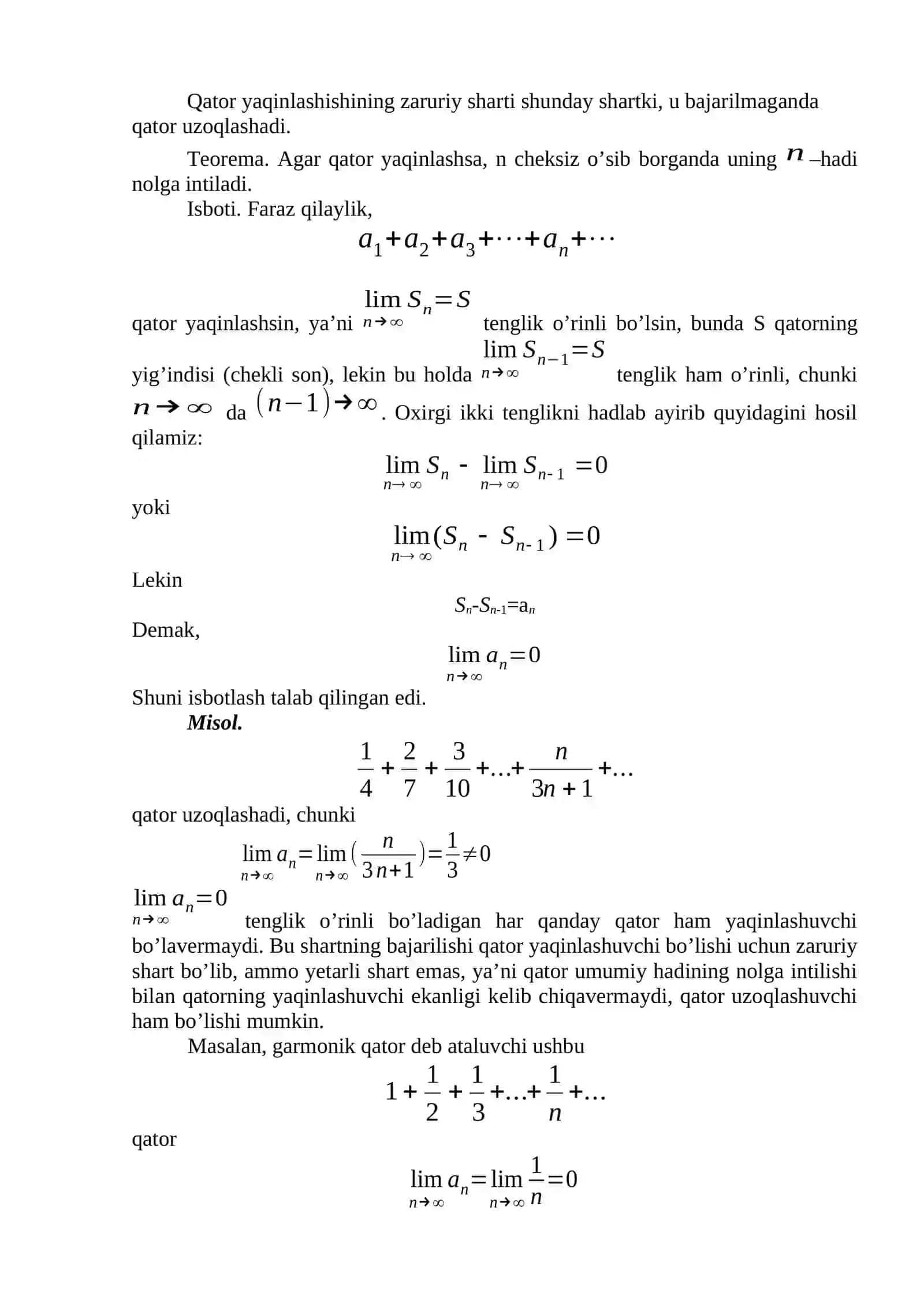 SONLI QATORLAR VA XUSUSIY YIG’INDILAR 4