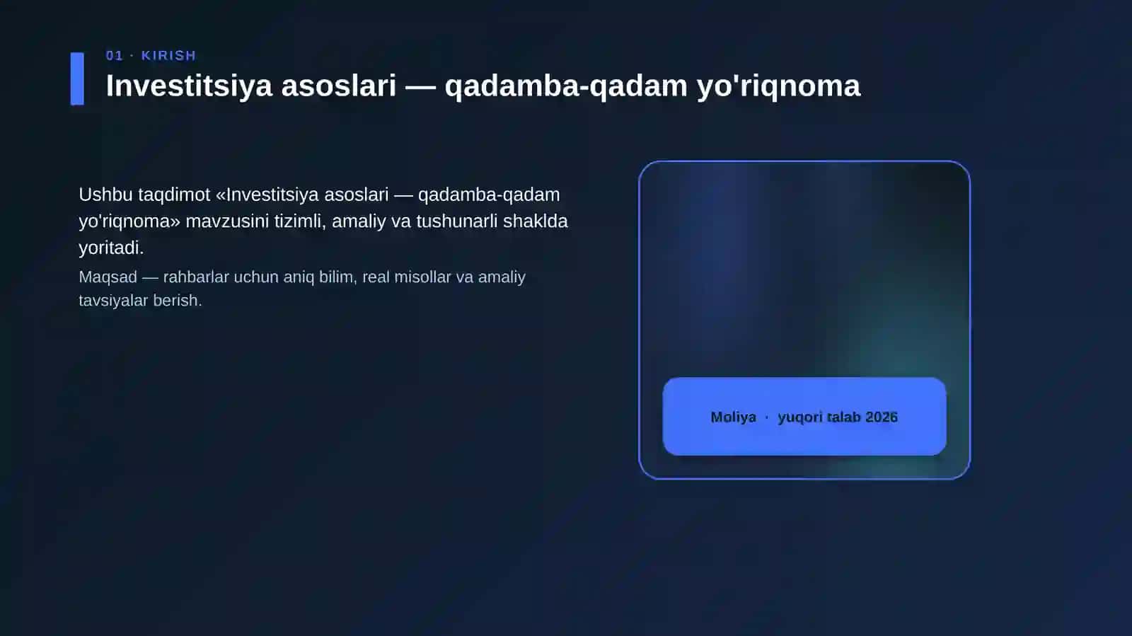 Investitsiya asoslari — qadamba-qadam yo'riqnoma 4