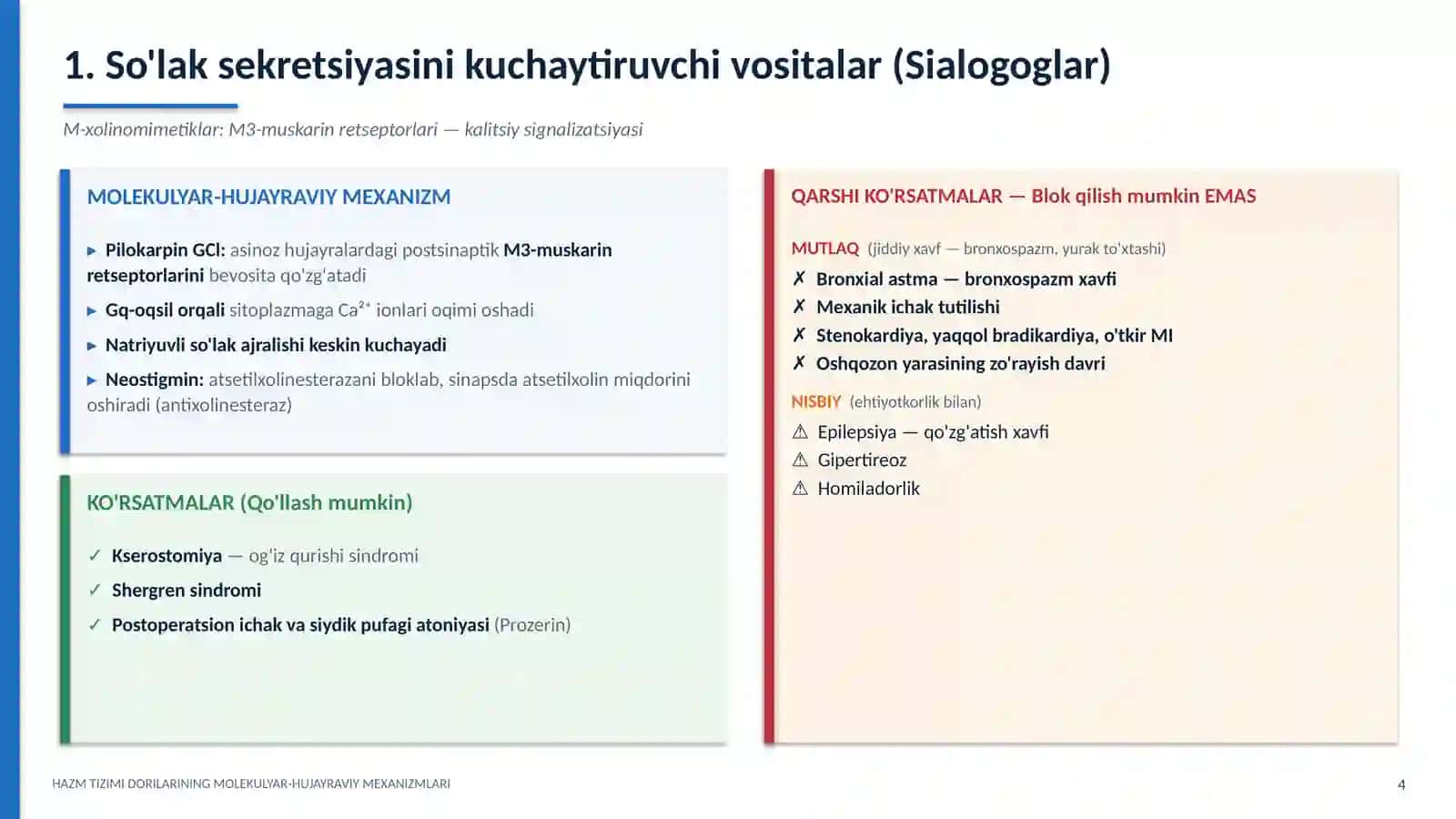 HAZM TIZIMI DORILARINING MOLEKULYAR-HUJAYRAVIY MEXANIZMLARI 4