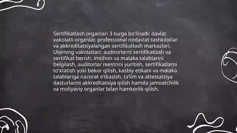 O'zbekiston Respublikasida auditorlik faoliyatini sertifikatlash tartibi 4