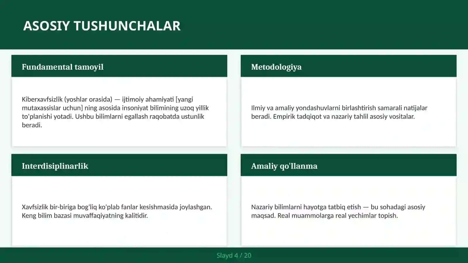 Kiberxavfsizlik (yoshlar orasida) — ijtimoiy ahamiyati [yangi mutaxassislar uchun] 4