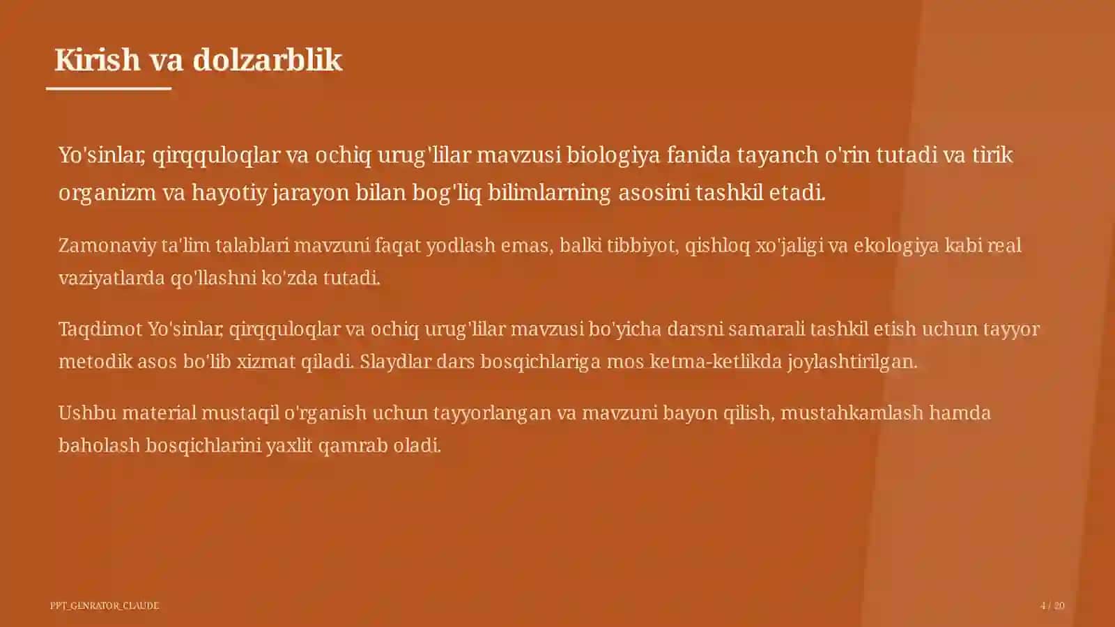 Yo'sinlar, qirqquloqlar va ochiq urug'lilar (6-sinf) 4