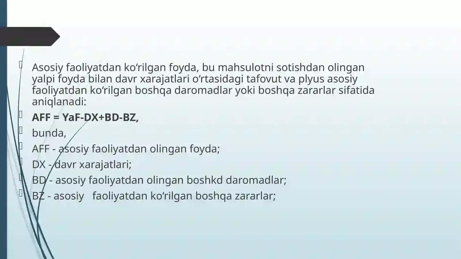 MOLIYAVIYNATIJALAR HISOBI 4