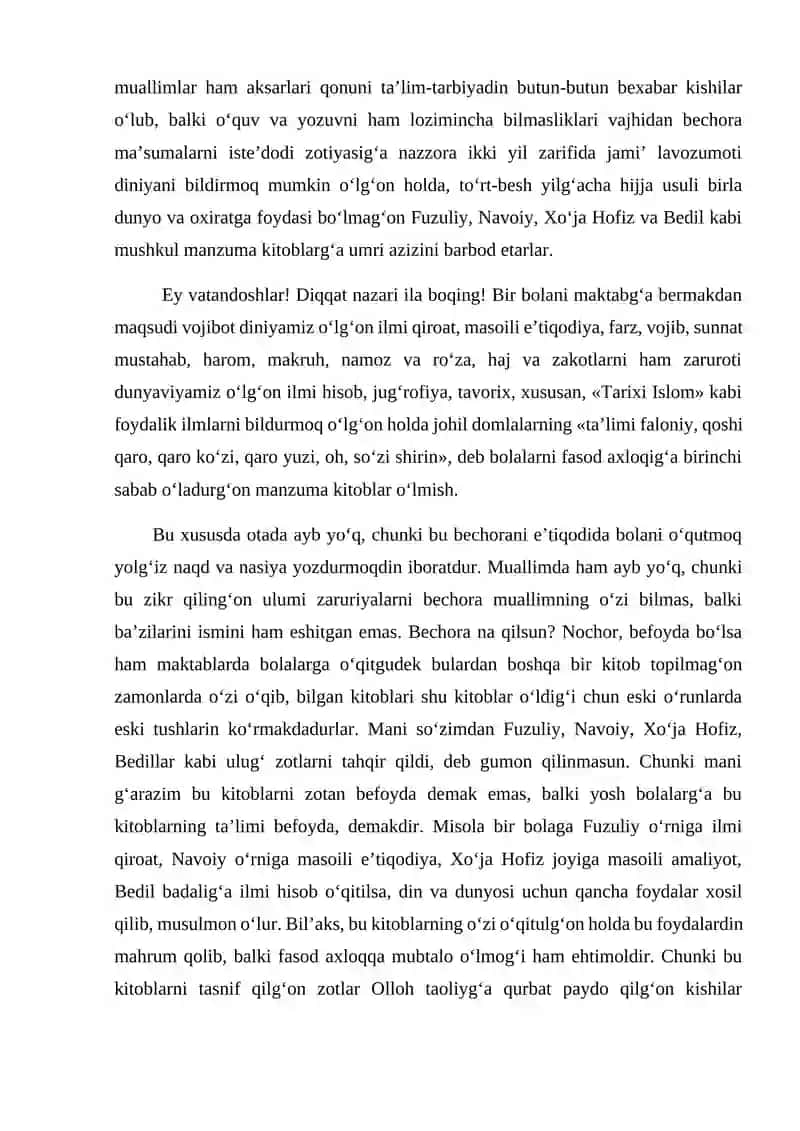 Munavvar Qori Abdurashidxonov asarlarida o’qituvchilarning pedagogik mahoratlarini shakillantrish masalalari 4