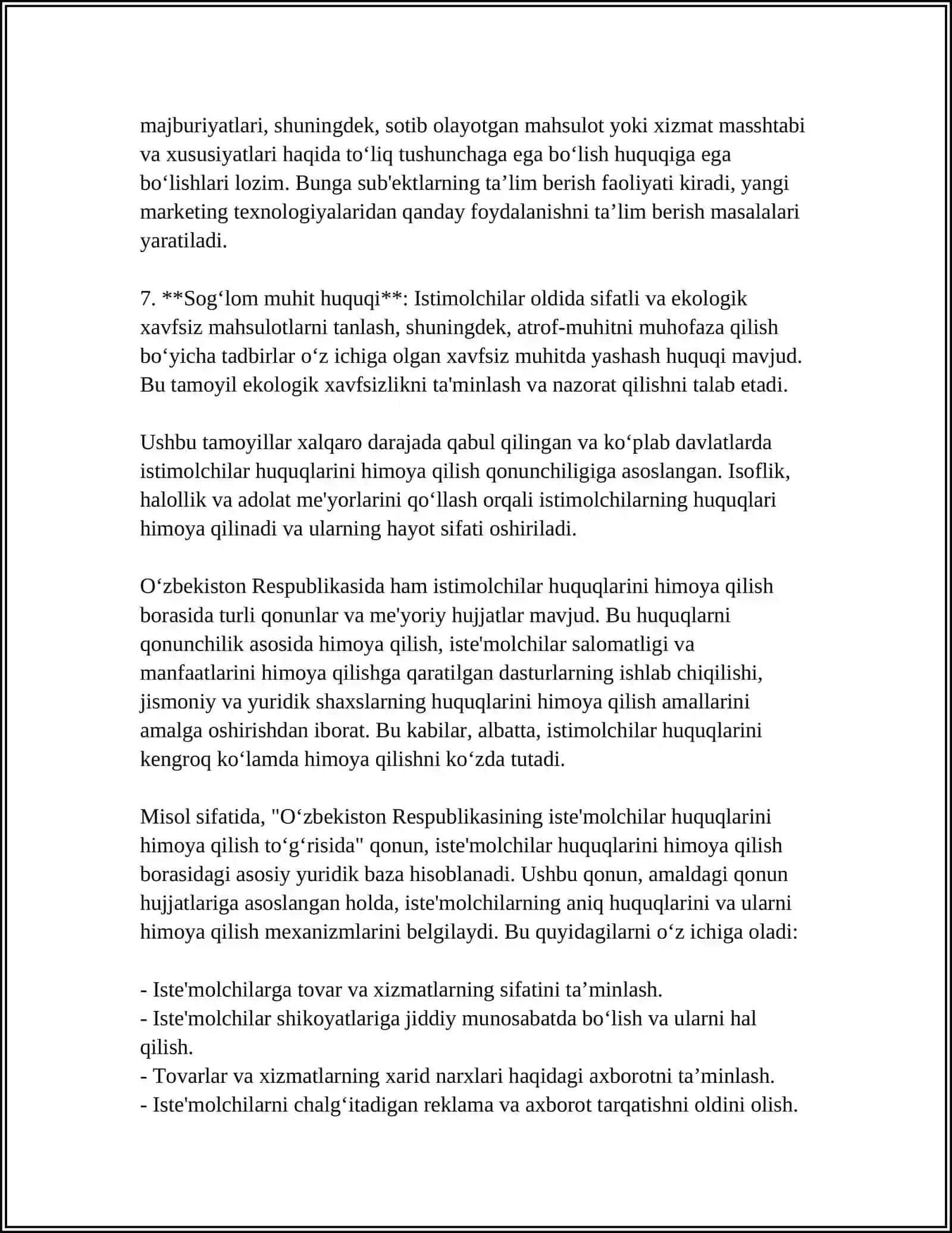 ISTIMOLCHILAR HUQUQLARI 4