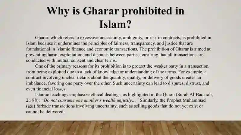 Prohibition of gharar 4