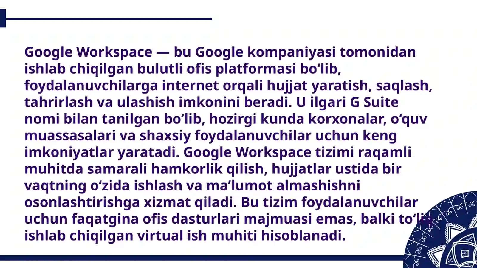 MUSTAQIL TA’LIM Seminar 4