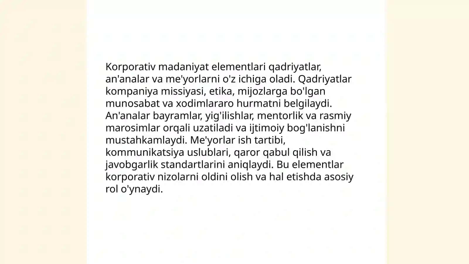 Korporativ madaniyat va korporativ nizolar 4
