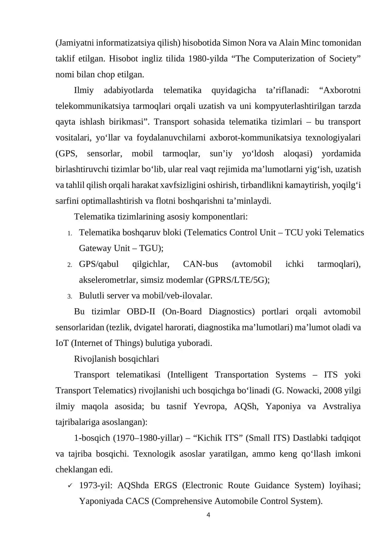 Telematika tizimlarini qo'lashning afzalliklari 4
