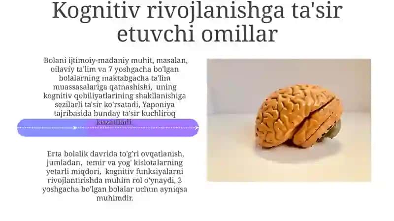 Kognitiv rivojlantirish Kognitiv jarayonlar 4