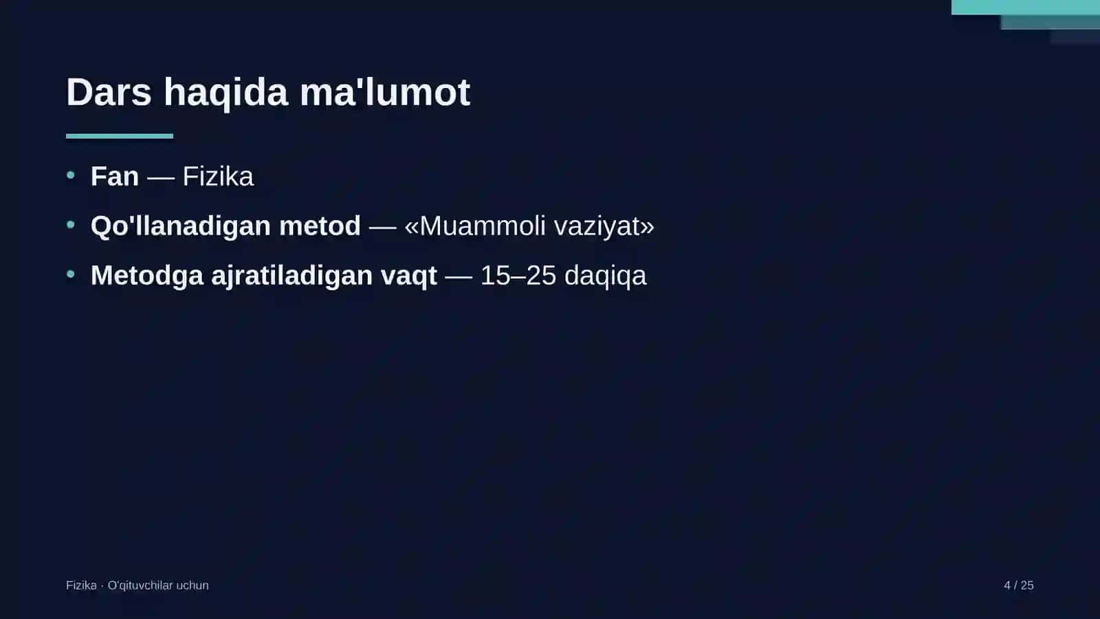 fizika darslarida muammoli vaziyat metodidan foydalanish 5425 4