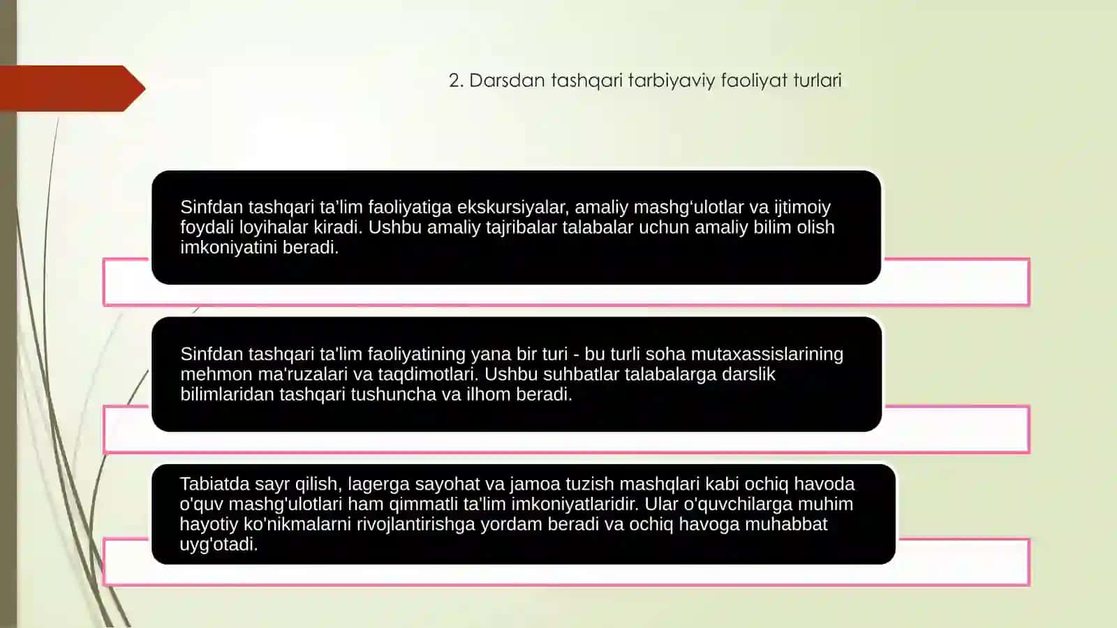Sinfdan-vamaktabdan tashqari tarbiya ishlar metodikasi 4