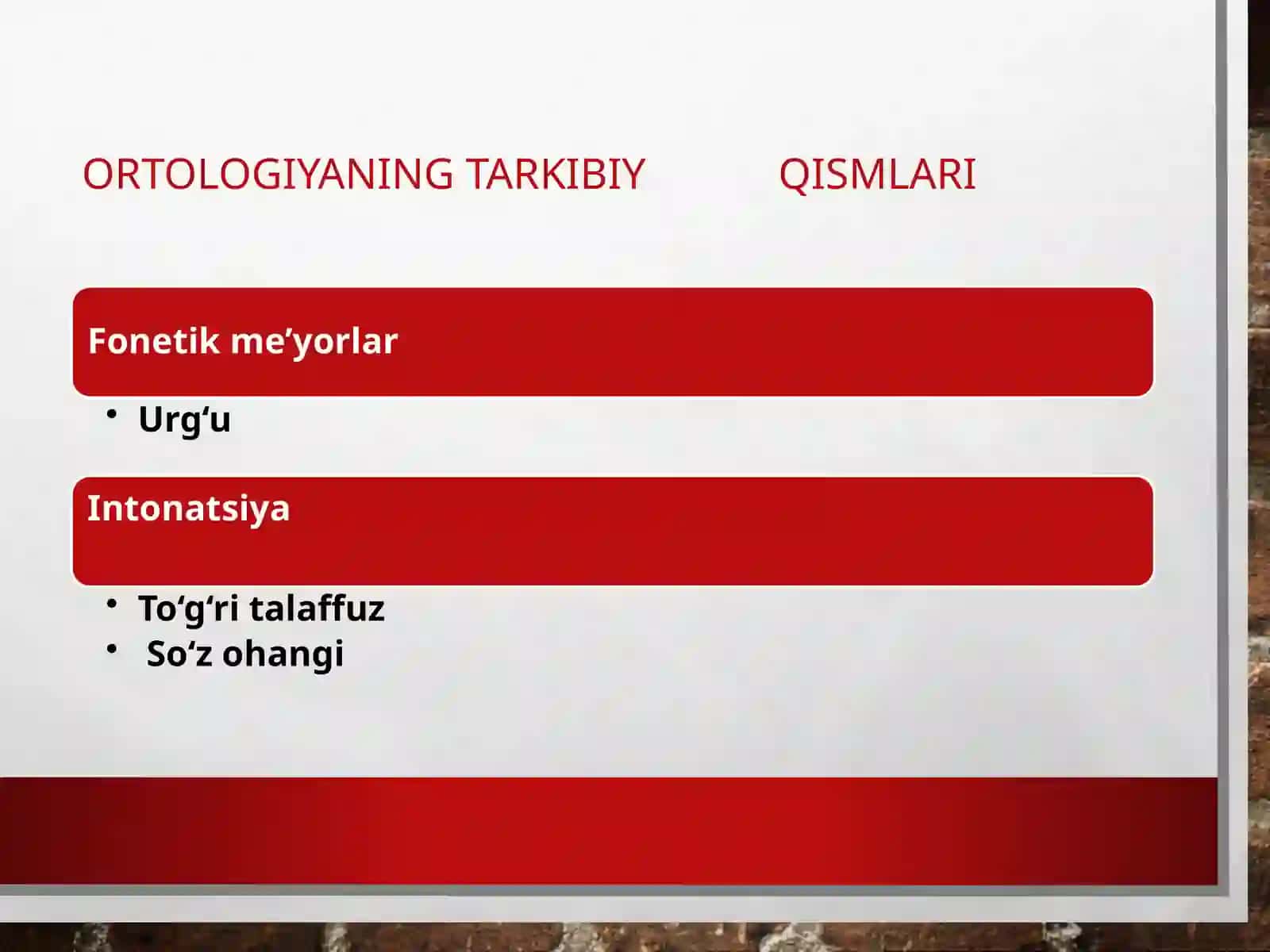 O'zbek ortologiyasi asoslari 4
