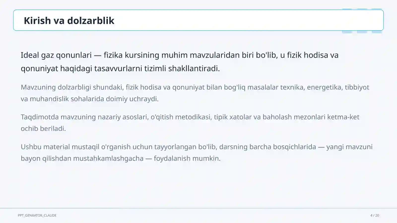 Ideal gaz qonunlari (10-sinf) 4