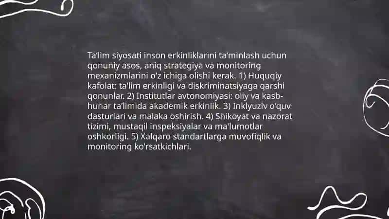 Mustaqil taʼlim doirasida inson huquqlari va erininliklari kafolatining yaratilishi 4