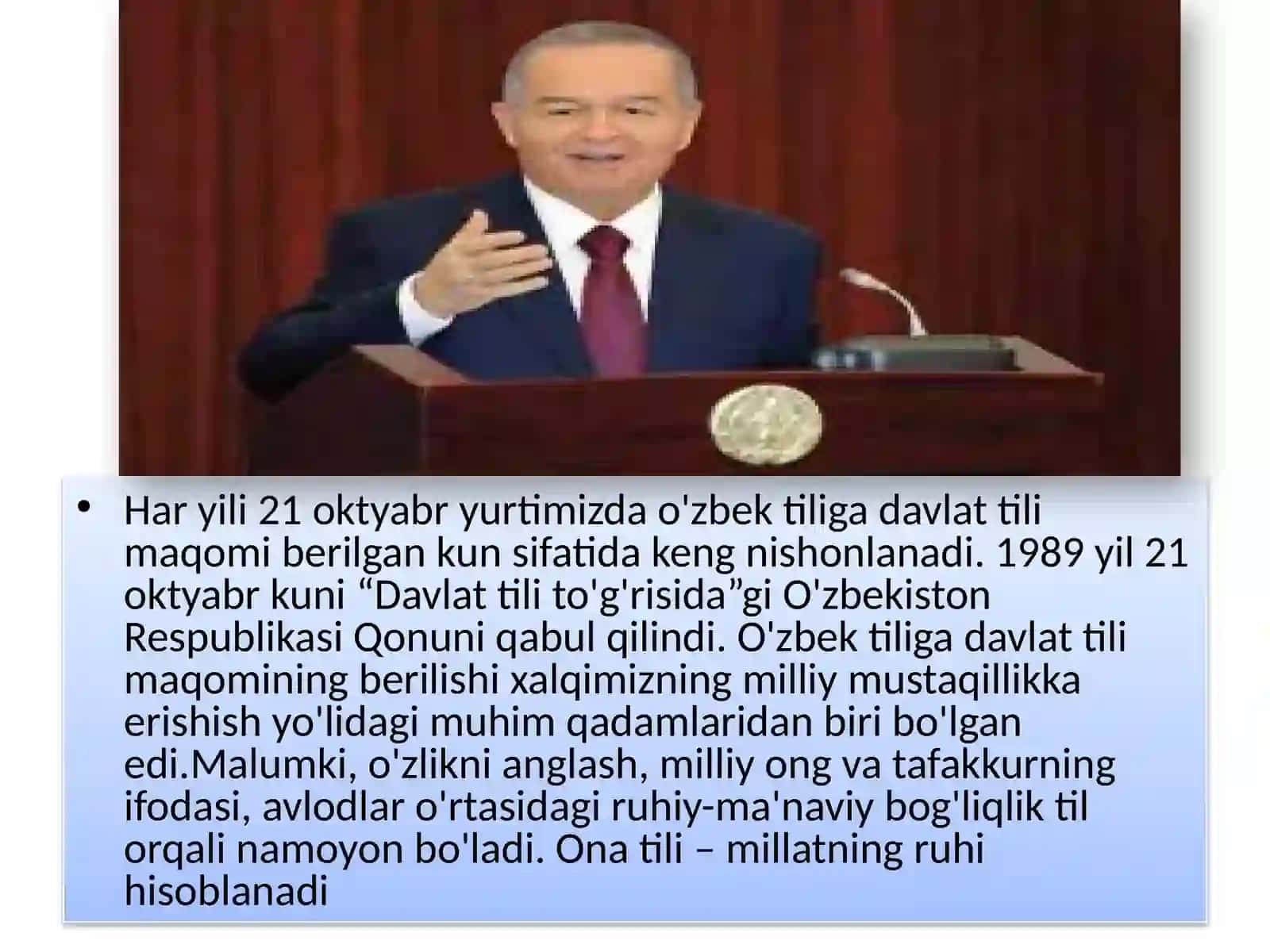 O’zbekiston Respublikasining Davlat tiliga qarshi qonunlar 4
