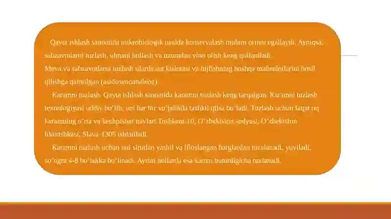 MEVAVA SABZAVOTLARNI MIКROBIOLOGIККONSERVALASh 4