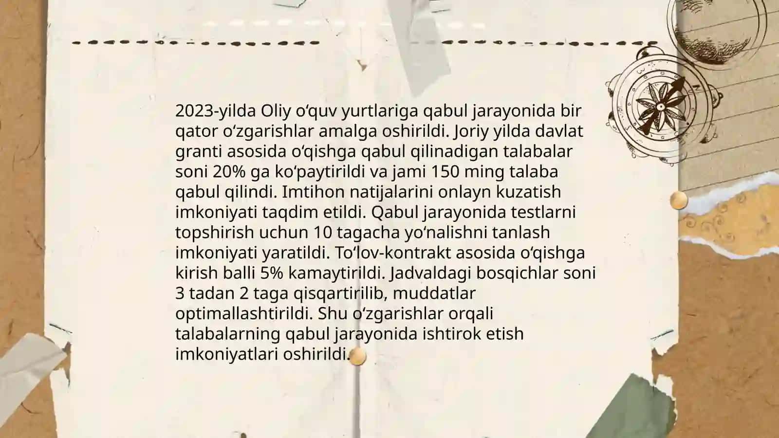 O'zbekistonda oliy talim sohasida olib borilgan islohatlar va uning istiqbolllari 4
