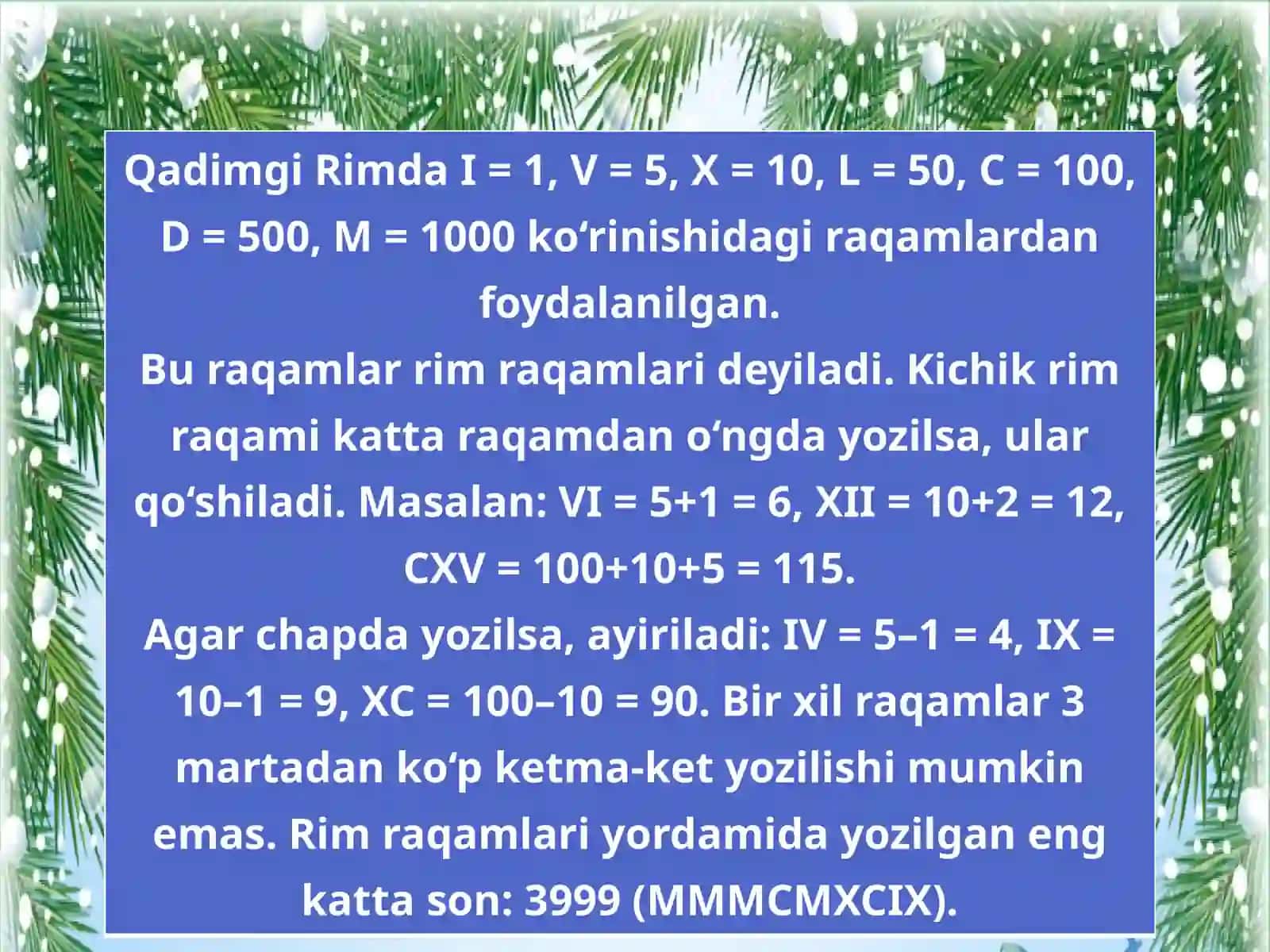 Rimraqamlari ta'limi 4