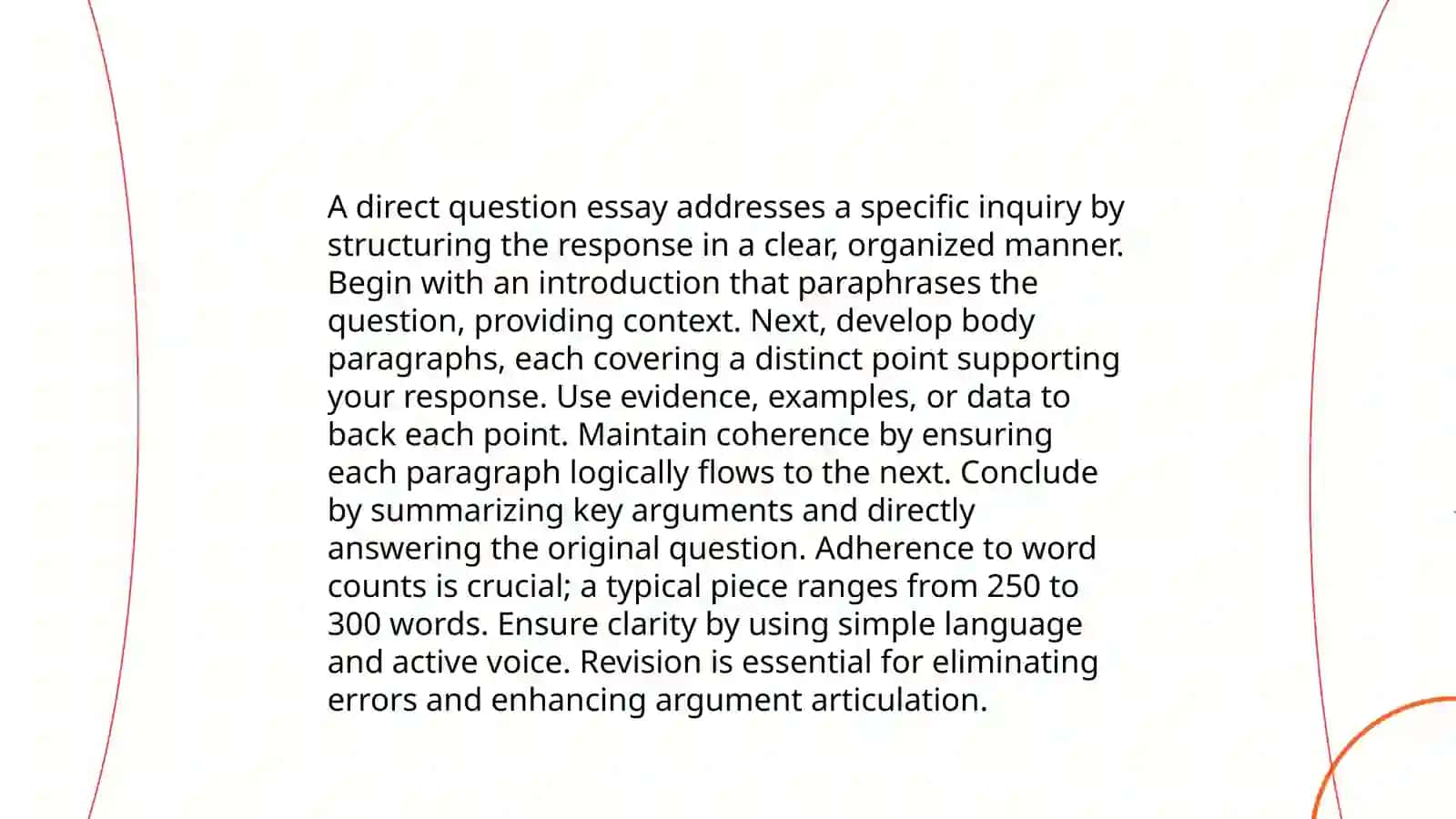 Essay types: Direct Question essay 4