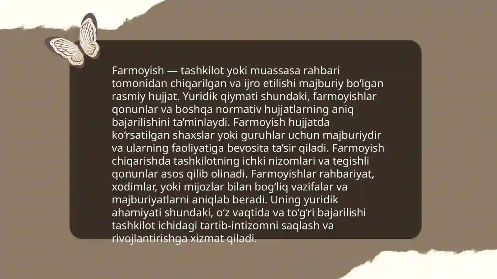 Farmoyishning nazariy asoslari 4