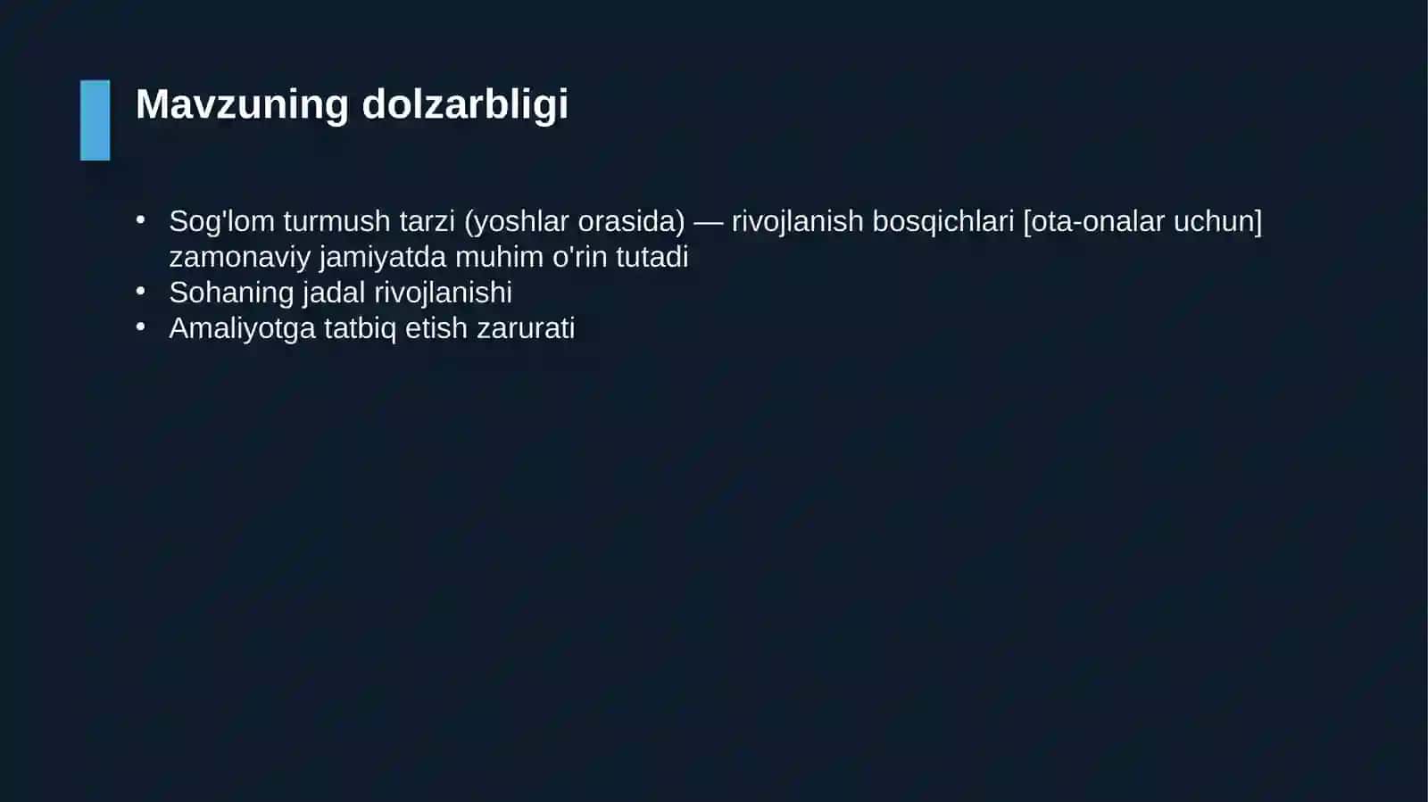 Sog'lom turmush tarzi (yoshlar orasida) — rivojlanish bosqichlari [ota-onalar uchun] 4