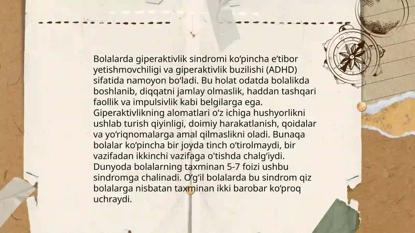 Diqqat tangisligi sindromi va giperfaollik 4