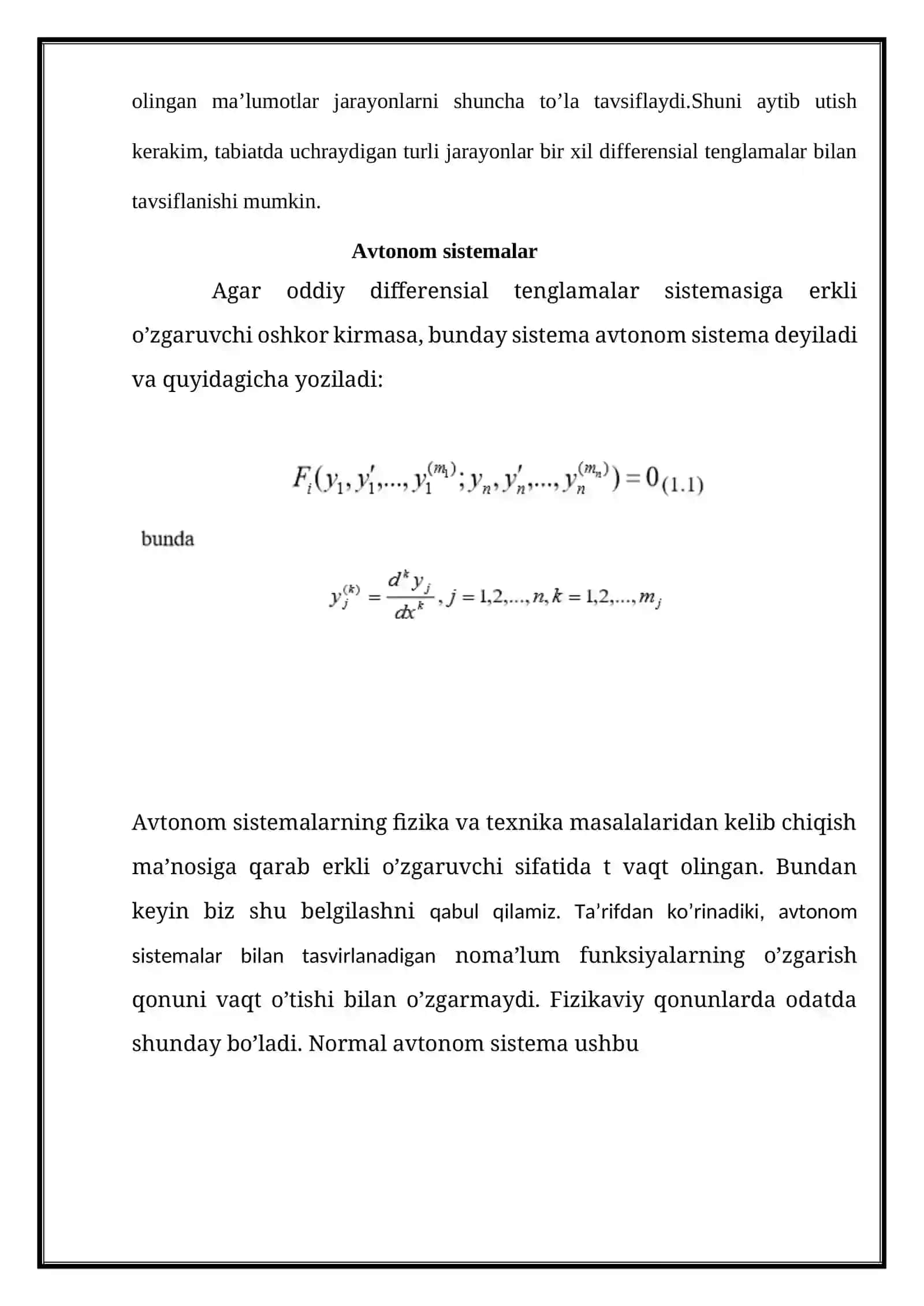 Avtonom sistemalarning holatlar tekisligi 4