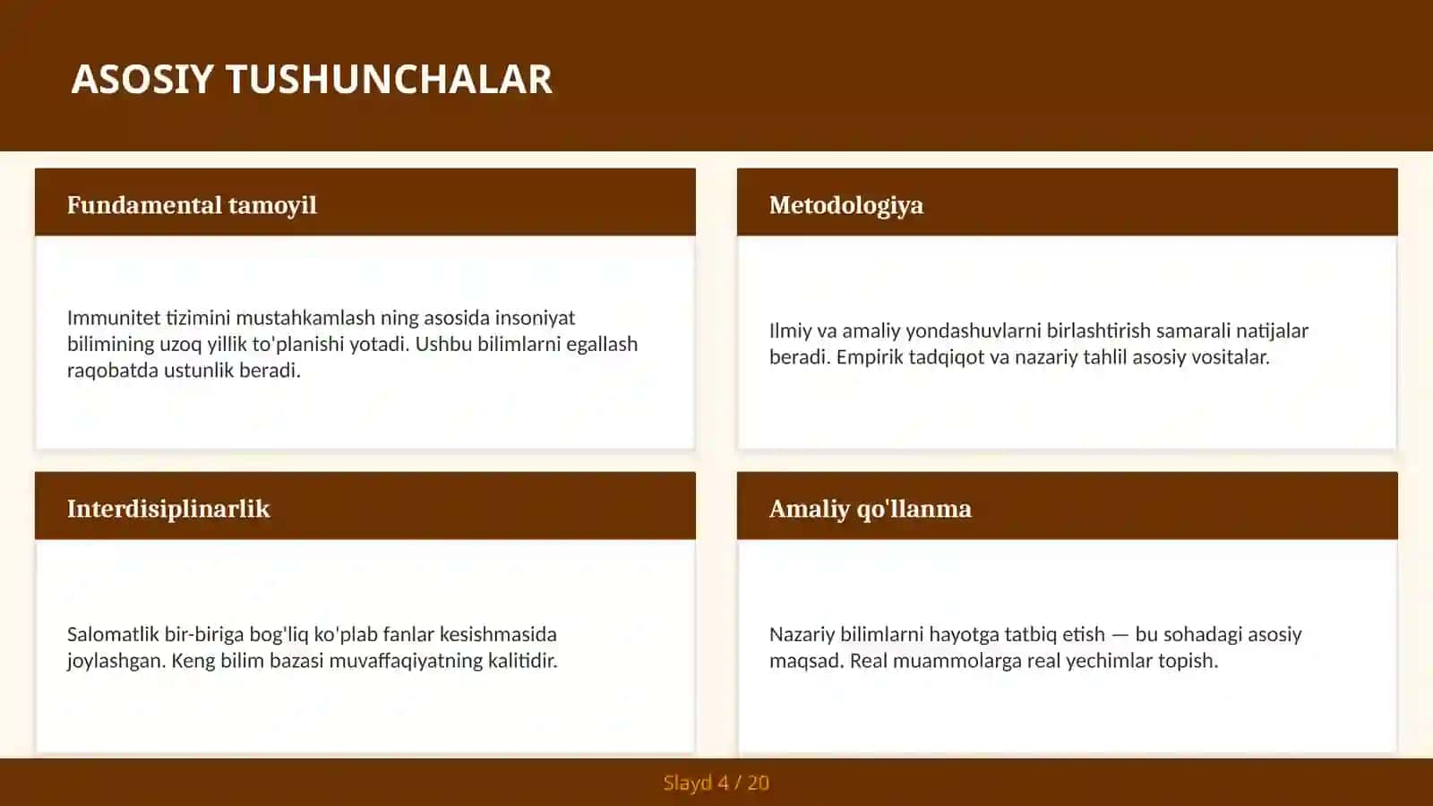 Immunitet tizimini mustahkamlash 4