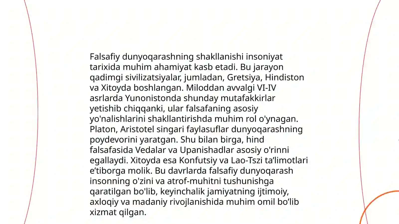 Falsafa fani. Falsafiy dunyoqarashning oʻz-oʻzini anglash jarayonidagi taʼsiri 4