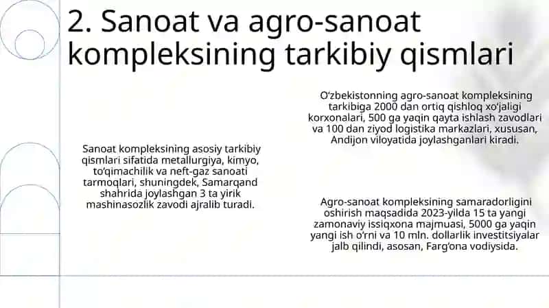Sanoat va Agro-sanoat Kompleksiga Umumiy Nuqtai 4