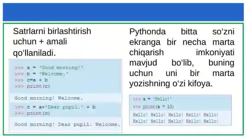 Pythondasatrlar bilan ishlash 4