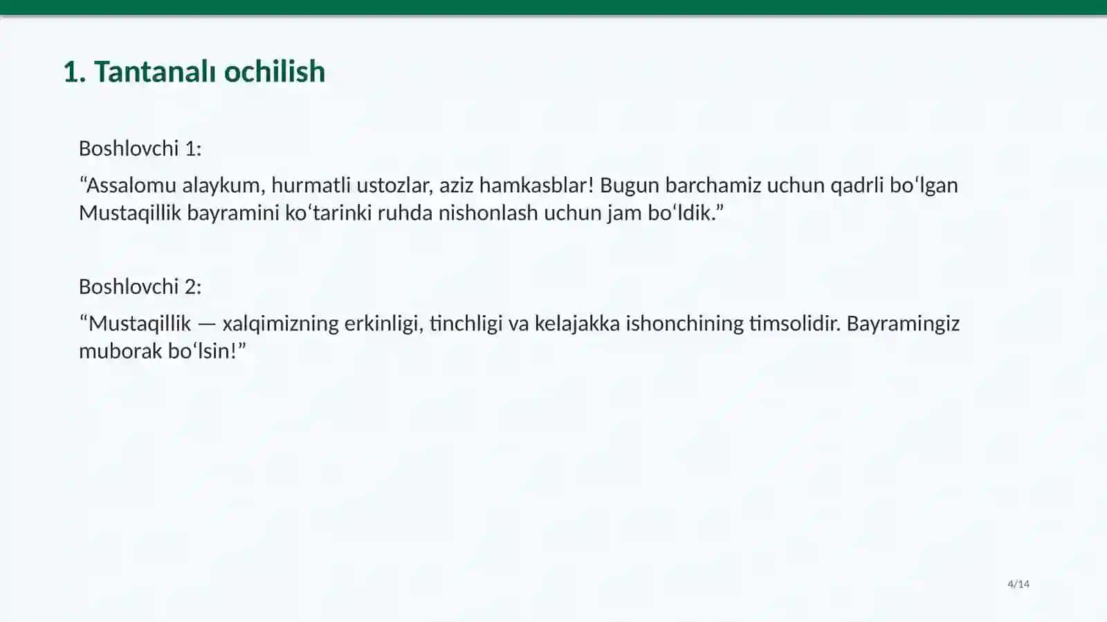 Mustaqillik Bayram senariysi 4