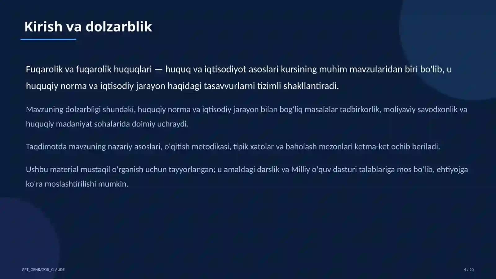 Huquq va iqtisodiyot asoslari (9–11) 4