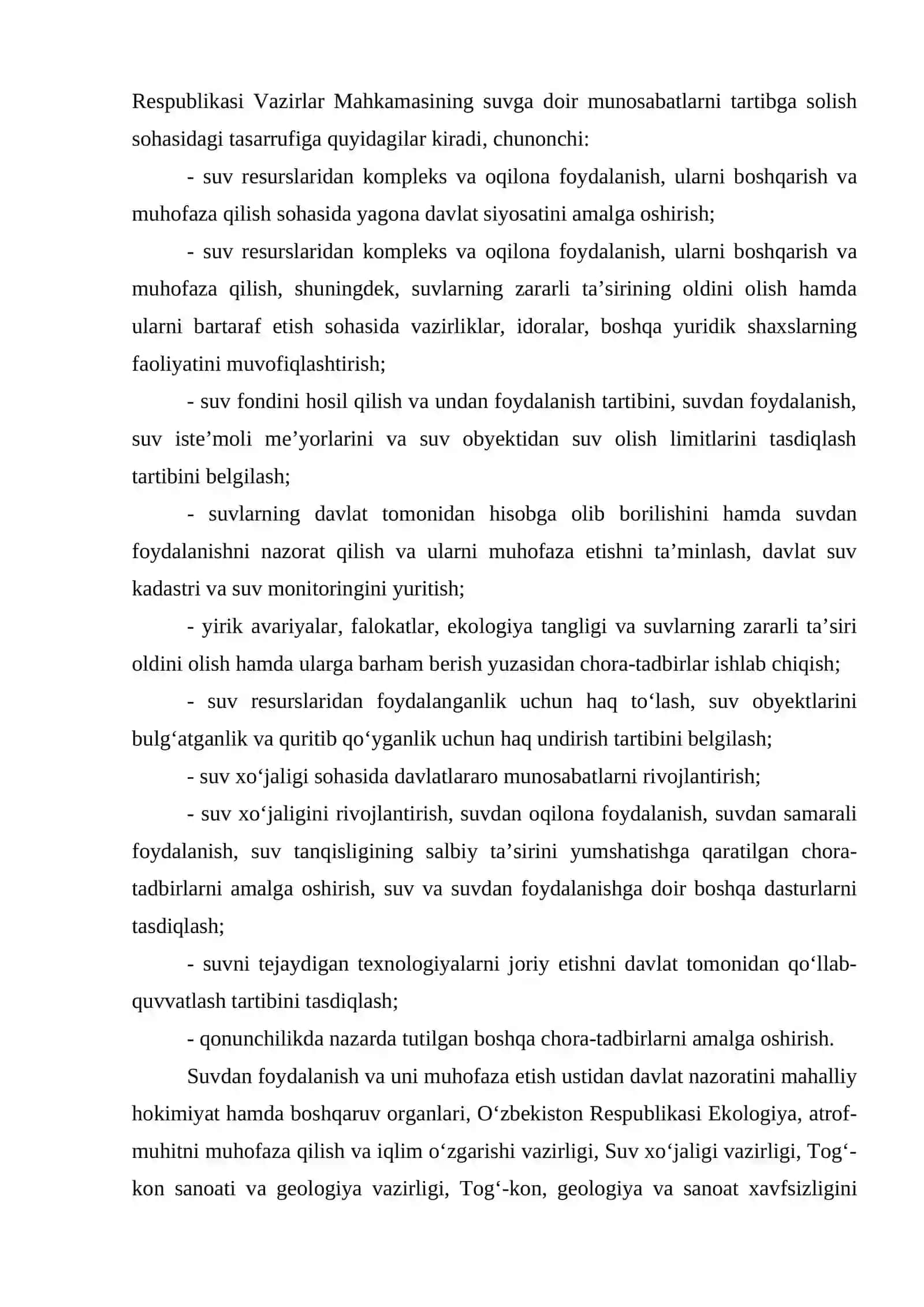 Suv resurslari va ularni ekologik-huquqiy jihatdan tartibga solish zarurati 4