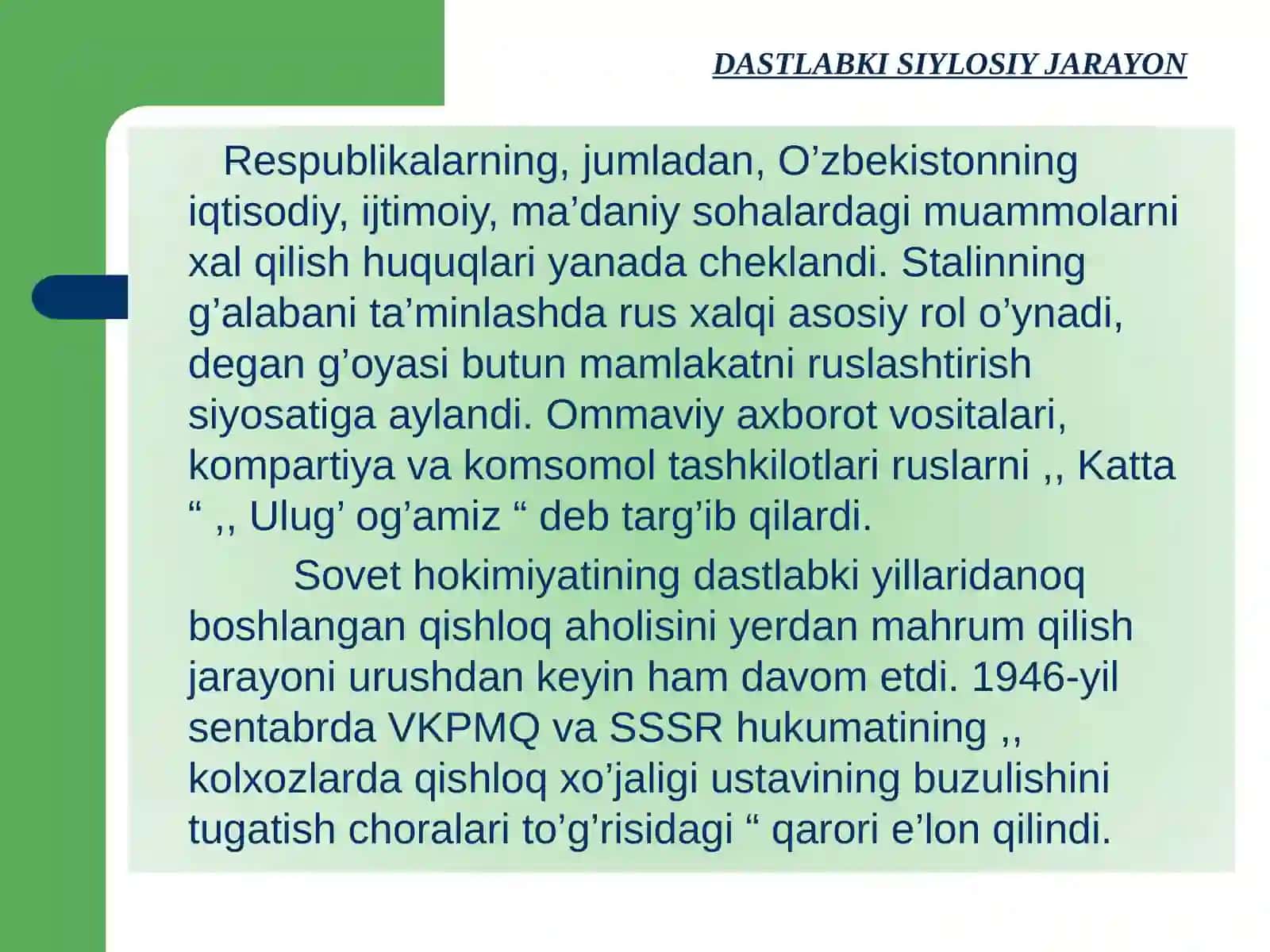Urushdan keyingi xalqning mamlakat darahbarlik qilish usullari 4