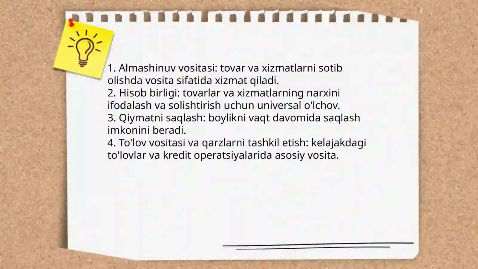 Pul tizimi va uning assosiy elementlari 4